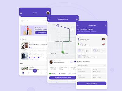 Cargo Delivery Mobile App Design app design app development app ui cargo app design logistic app mobile application ui ui design uiux