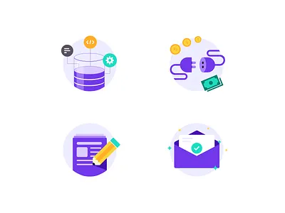 Illustrations Collection for Justt.ai collection confirmation connection database design email illustration money notebook set ui