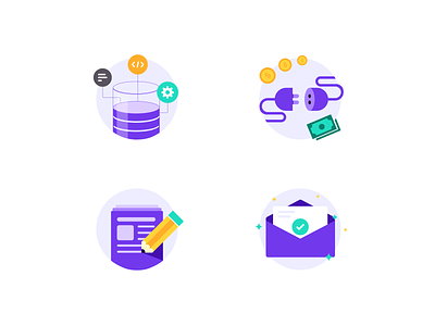 Illustrations Collection for Justt.ai collection confirmation connection database design email illustration money notebook set ui