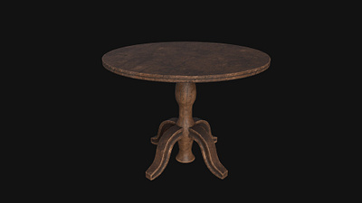 Vintage wooden table game assets 3d 3d art 3d modeling design maya product modeling