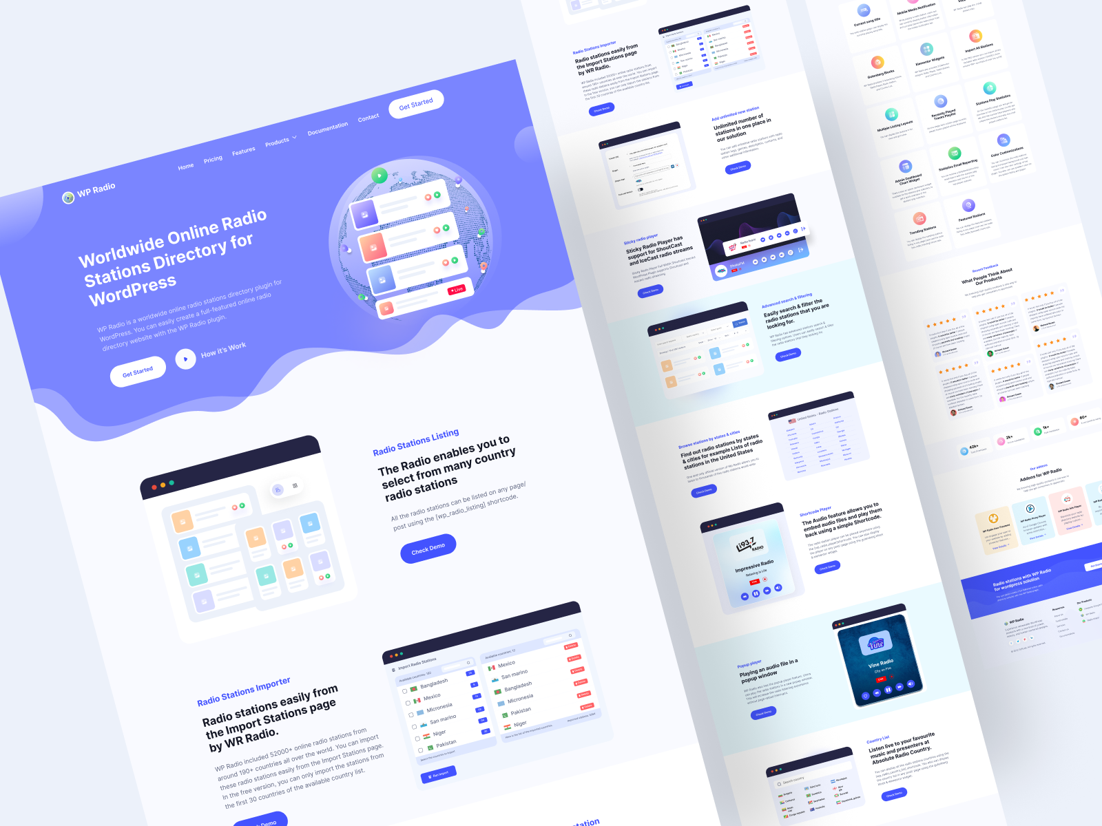 WP Radio WordPress Plugin Landing Page UI UX Design by Ashikur Rahman ...