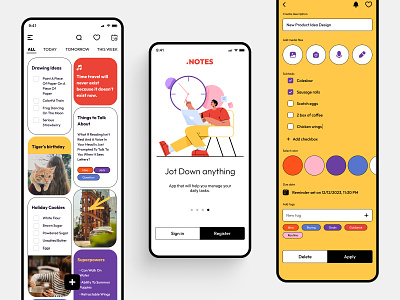 .NOTES / Note-taking App by Fusion Tech app design illustration ui ux web design