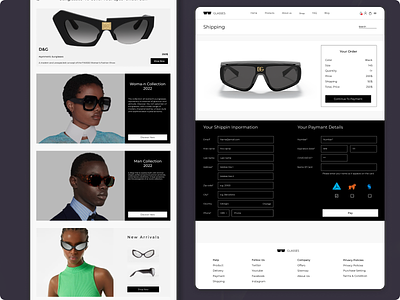 Sunglasses e-ccomerce app beauty brand branding design e ccomerce fashion gasses pay payment sun ui ux