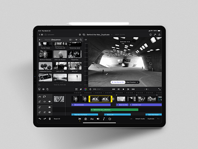 iPad Video Editor Interface build designdrug ios ios design ipad design ui ui design video editor ui concept viusal design watchmegrow