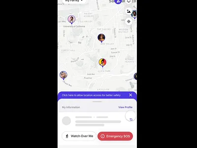 Protopie Challenge: Day 1 animation clean design interaction interaction design interface map map pin modal navigation safety app track trending user experience