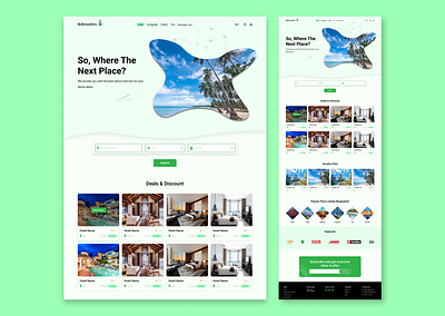 Hotel & Travel Agency Website Design With Fimga design hotel agency design landing page travel agency design ui ui ux design ux web design web ui website design