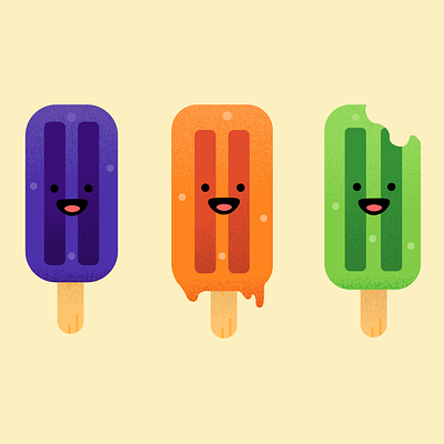 Popsicles design graphic design illustration vector
