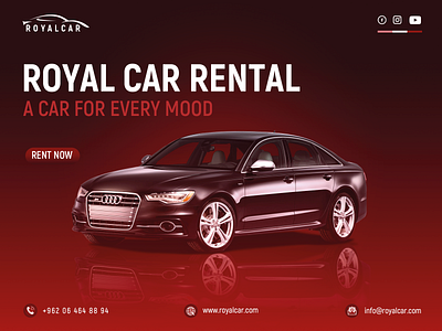 Royal Car car graphic design rent royal car social media