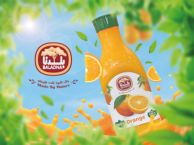 Baladna Juice baladna juice drink graphic design juice orange orange juice social media splash