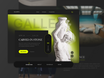 Landing page for the art gallery design gallery inspiration landing page ui ui ux ux visial web