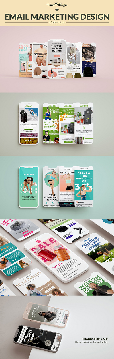 EMAIL MARKETING DESIGN COLLECTION app branding design email email marketing graphic design illustration