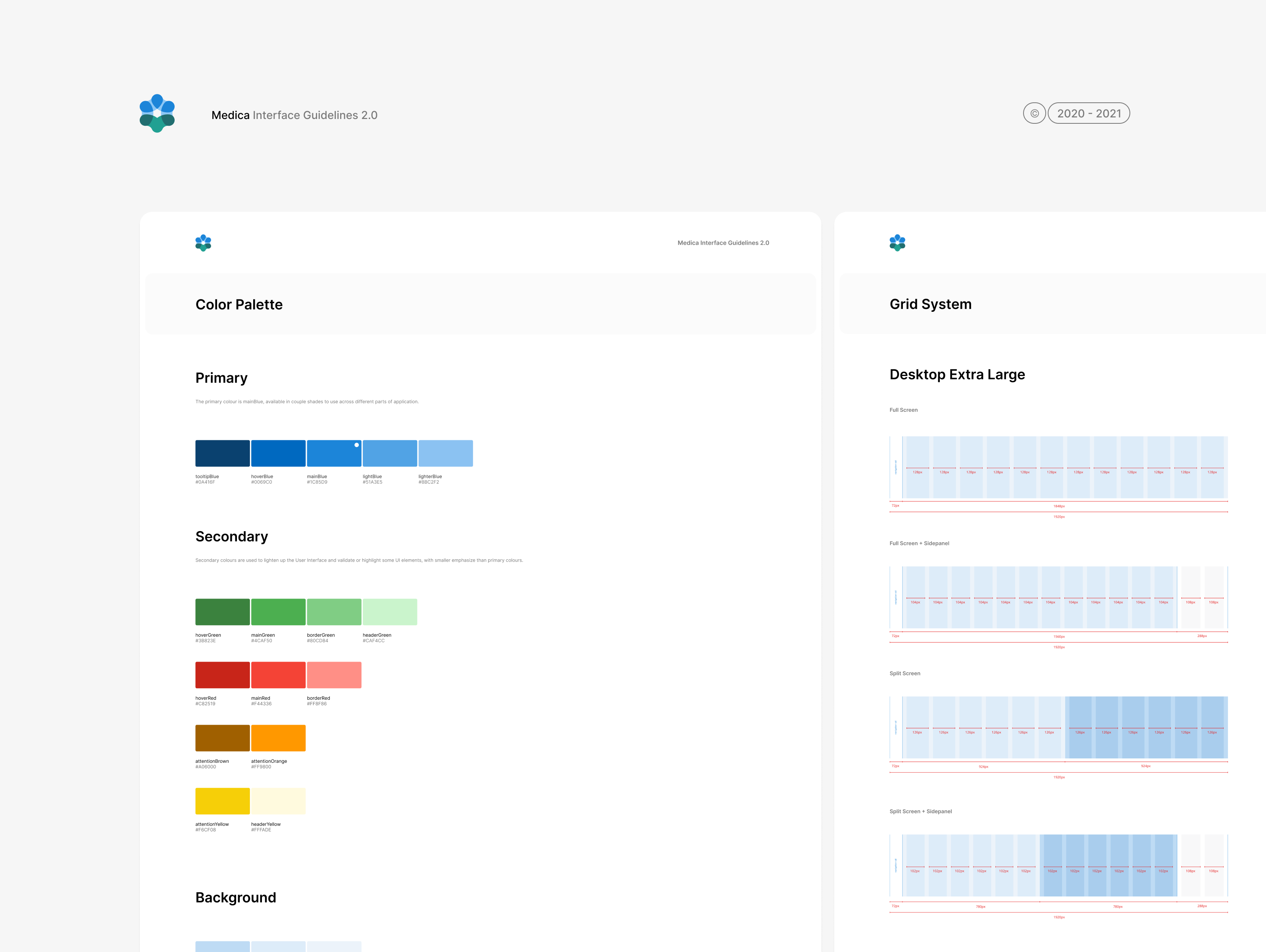 Aspit Medica: Design System atomic design color palette components design system desktop grid guidelines healthcare journal library medica
