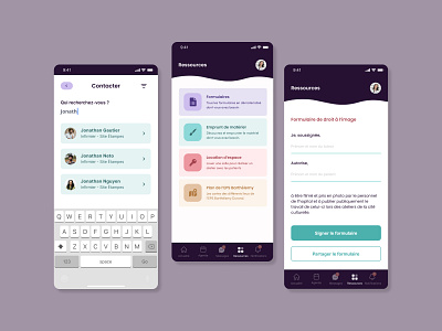 Hospital App - UI design app branding design illustration typography ui ux vector