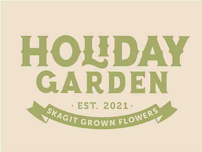 Holiday Garden Hand Lettered Logo by Type Affiliated branding design flower branding flower logo hand hand lettering lettering logo type affiliated
