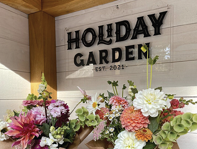 Holiday Garden Signage Design by Type Affiliated branding design graphic design hand lettering lettering logo signage type affiliated