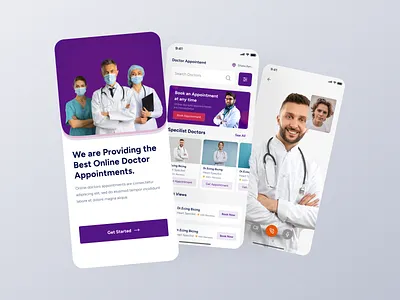 Medicel Doctor Appointment Mobile App Ui Design app consultarion doctor doctor appointment health care health checkup hospital app medical medicine mobile app design telemedicine ui ui design ux design video call