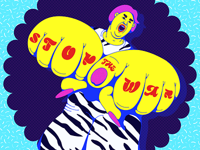 STOP THE WAR by Inma Hortas adobe illustrator bodypositiviy concept illustration digital illustration editorial illustration female illustrator hands illustration illustration inlohographics inmahortas loveislove magazine peace procreate shout illustration stopthewar strong illustration ukraine war women empowerment