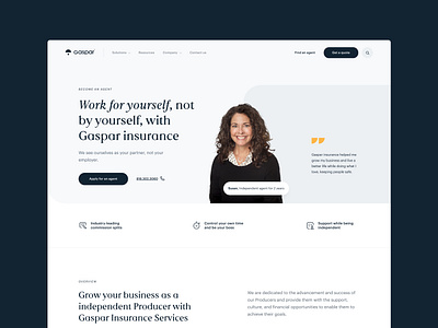 Insurance - Become an agent insurance insurance company interface design typography ui design uiux web design website design