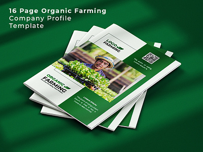 16 Pages Agriculture Company Brochure Template agriculture business banners bifold branding brochure company profile event farm farming profile flyer flyer design graphic design illustration lawn care logo marketing organic farm poster template vector