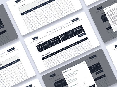 Wireframes - Asset table