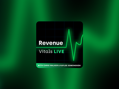 Podcast artwork for Revenue Vitals Live design graphic design podcast podcast artwork podcast design revenue