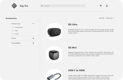 Digi Pro - Product page accessories app branding design figma gadgets product speakers store tech ui ux