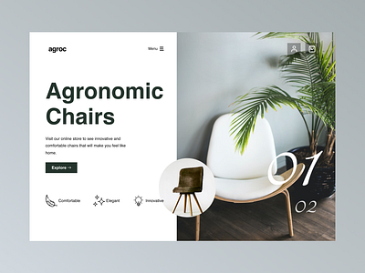 Our Ergonomic Chair Web Design chairs ecommerce ergonomic inspriration landing page ui ux web design website website design