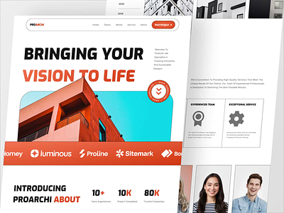ProArchi - Architects Landing Page (Live) architect architectural architecture building clean development framer minimalist portfolio studio ui web website