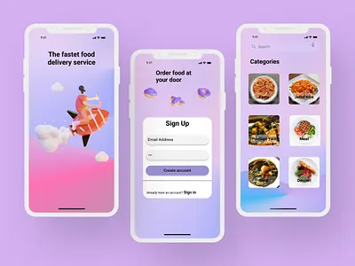 Food Delivery App app design figma food app mobile app product design ui uiux