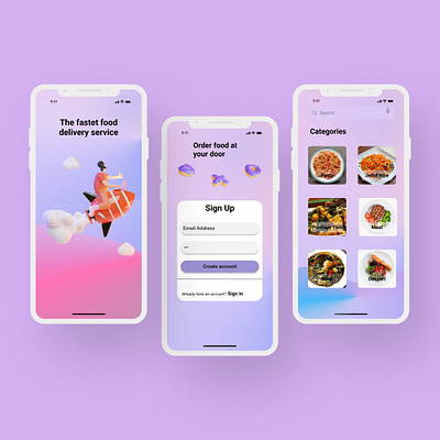 Food Delivery App app design figma food app mobile app product design ui uiux