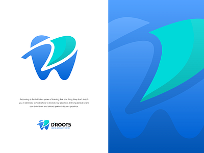 D'ROOTS Logo Design, Branding branding dental logo design graphic design identity illustration letter d logo logo design logotype mark minimal modern