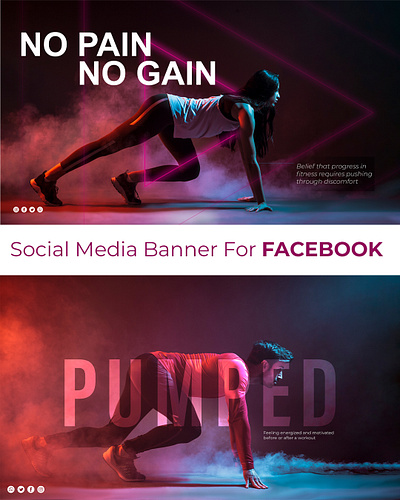 Social Media Banner For Fitness facebook ad campaign facebook post fitnes fitness banner fitness instagram post fitness post graphic design instagram post social media ui