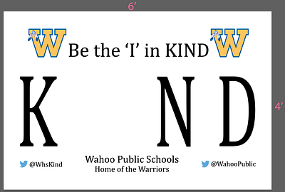 6'x4' Wall Banner | School 'Kind' Campaign design graphic design typography