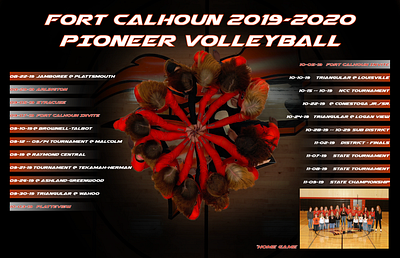Fort Calhoun High School Volleyball Poster branding design graphic design photoshop typography