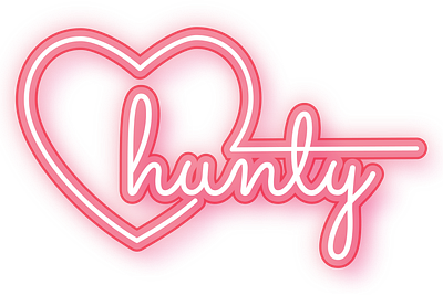 "Hunty" Decal/ Sticker design graphic design typography