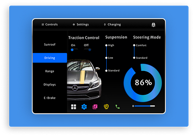 #DailyUI, Day-034:- Car Interface branding car carinterface concept dailyui dailyuichallenge design graphic design illustration interface logo ui vector