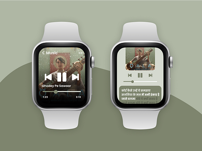 Music Player #Dailyui #009 app branding dailyui design musicplayer smartwatch ui uxui watchui