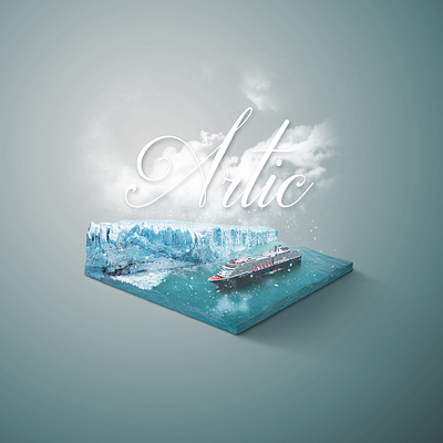 Artic artic cube edit micro photo photoshop small world