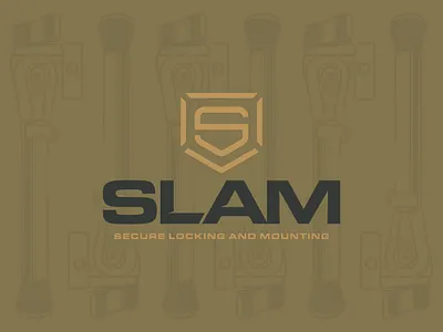 SLAM - Secure Locking and Mounting badge brand icon illustration lock logo padlock s tactical