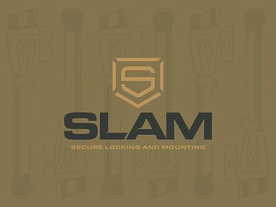 SLAM - Secure Locking and Mounting badge brand icon illustration lock logo padlock s tactical