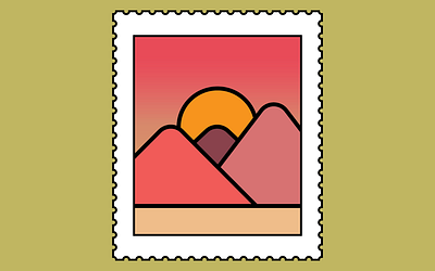 Canyon Postage Stamp adobe adobe illustrator design graphic design illustration postage stamp shapes vector