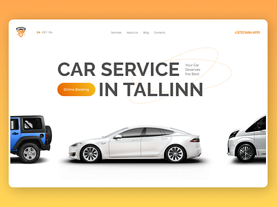 Concept of Car Repair Service Website design typofrap typography ui ux web design