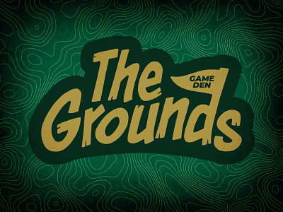 The Grounds brand branding design font graphic design green logo logomark logotype mark print rebrand signage type typeface typography wordmark