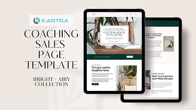 Built for Kartra - Sales Page Template for Coaches branding design kartra kartra templates online courses sales page