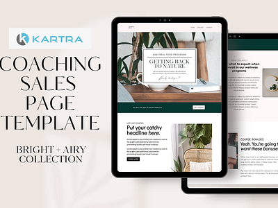 Built for Kartra - Sales Page Template for Coaches branding design kartra kartra templates online courses sales page