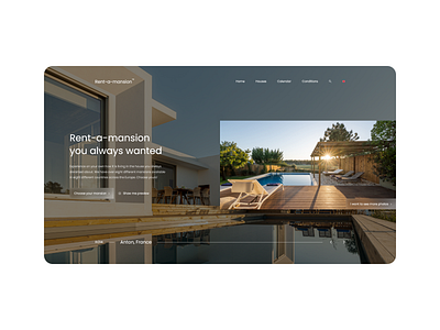 Rent-a-mansion app design ui ux website