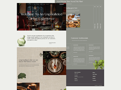 Unparalleled Dining Experience branding design figma logo typography ui ux