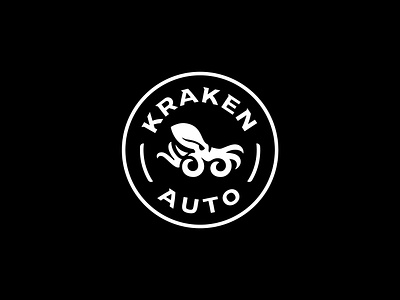Kraken Auto Branding animal auto black branding kraken logo white