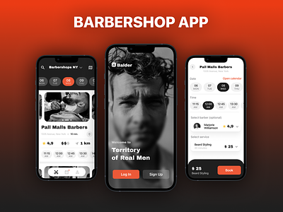 ✂️ Barbershop Booking Mobile App Service Appointment Scheduler app app design appointment scheduler app appointment scheduling app barbershop app barbershop app design barbershop app ui booking app design booking mobile app design design figma grooming app mobile app design service booking mobile app service marketplace app ui uiux user experience user interface ux