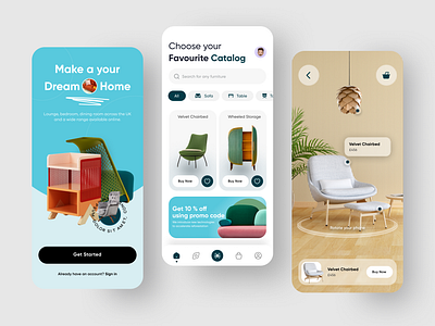 Furniture E-Commerce Mobile UI app best e commerce mobile mobile ui popular ui ux